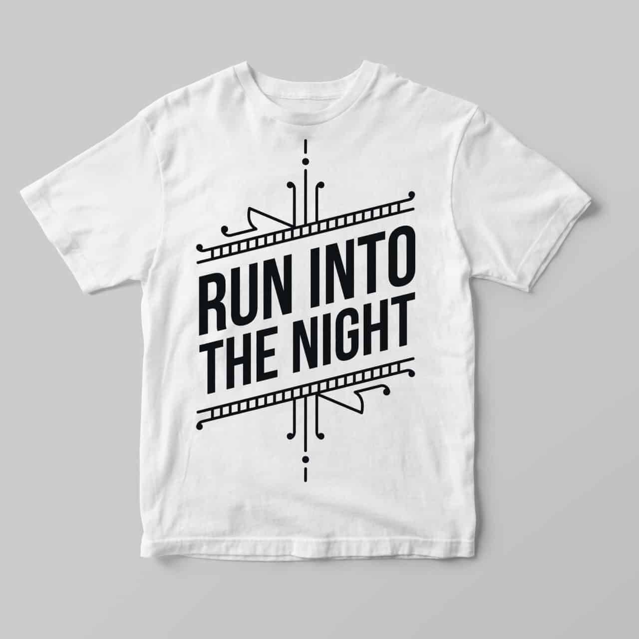 Run Into The Night - White T-Shirt